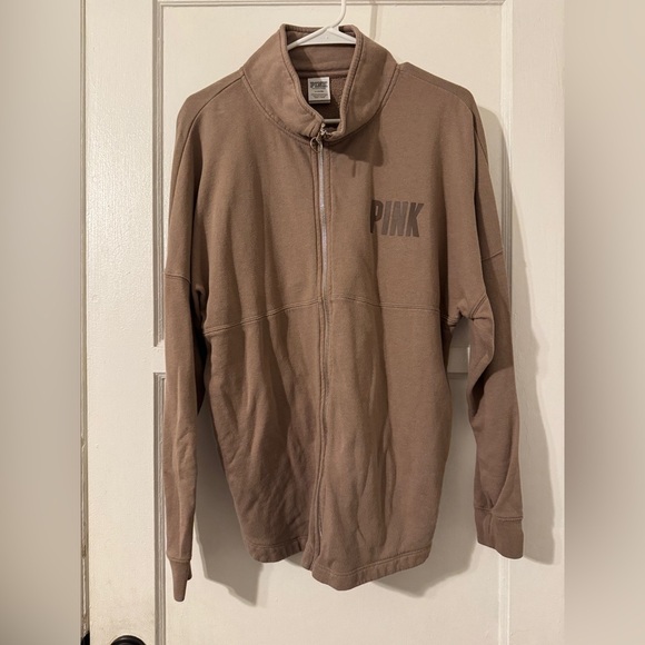 PINK Victoria Secret Mauve Zip UP size medium - Picture 2 of 4